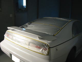 2011/09/22完成=ニッサンフェアレディＺの車磨きとガラスコーティング、アルミホイールコーティング、シール類の剥がし